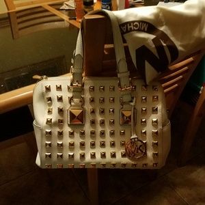 Michael Kors gold stud. Grayson satchel